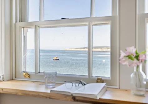 Enjoy the sea view from bedroom #1 at Mira Mare, Appledore