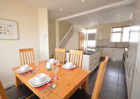 The dining area at Missioners Cottage, Appledore