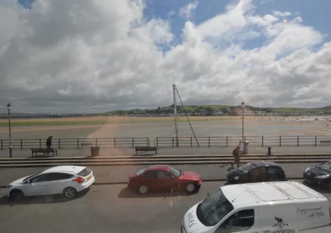 The river view from bedroom #1 at Missioners Cottage, Appledore