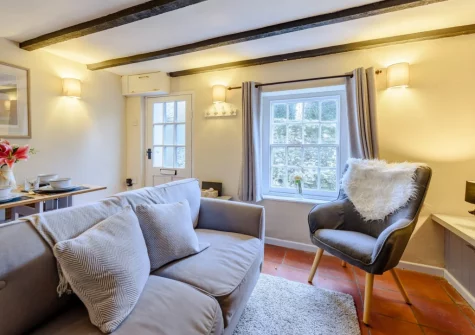 The living area at Mole End, Appledore