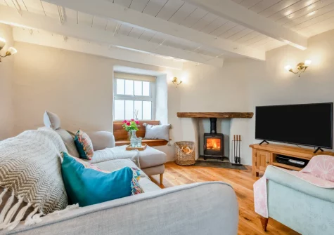 The living room at Molesworth Cottage, Egloshayle