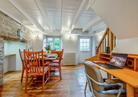 The dining area at Molesworth Cottage, Egloshayle