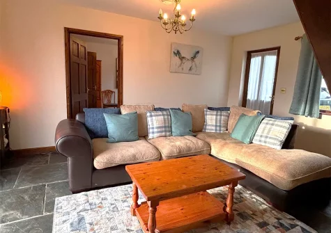 The living room at Monks Retreat, Yeomadan