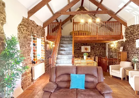 The living area at Monks Treasure, Yeomadan
