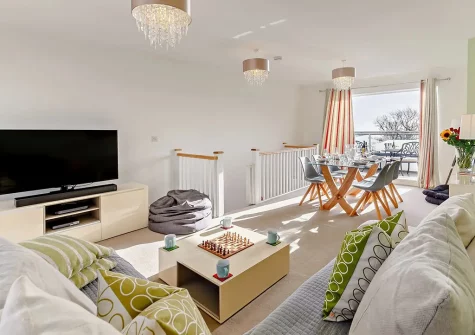 The living area at Montauk, Porthpean