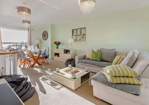 The living area at Montauk, Porthpean