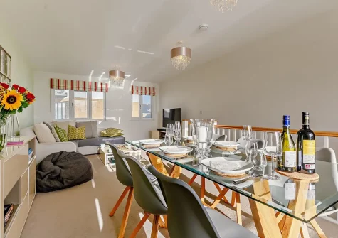 The dining area at Montauk, Porthpean