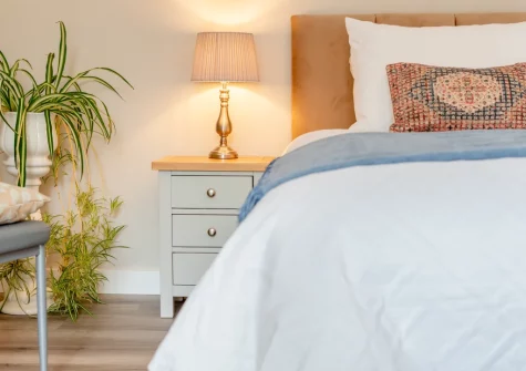 The bedroom at Monterey at Polsue Gardens, Tresillian