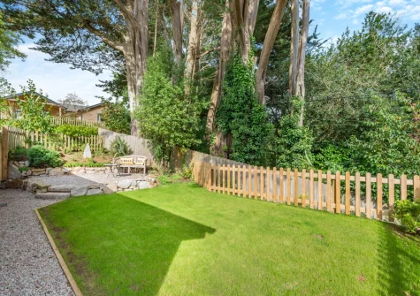 The enclosed garden & outdoor sitting area at Monterey at Polsue Gardens, Tresillian