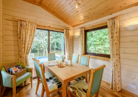 The dining area at Monterey Lodge, Forest Lakes, Woolfardisworthy