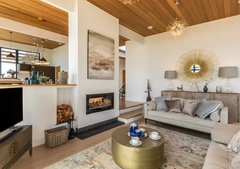 The living area at Monterey, Tehidy