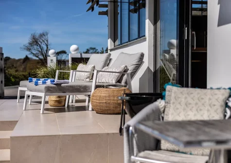 The patio & outdoor sitting area at Monterey, Tehidy