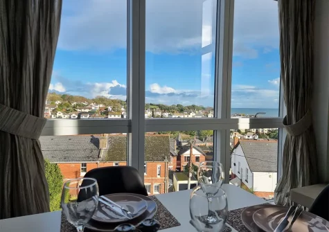The dining area at Montpellier Penthouse, Teignmouth