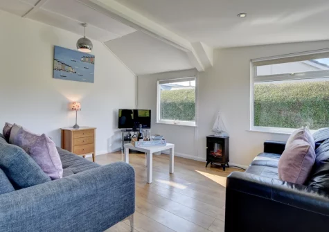 The living area at Moonraker, Croyde
