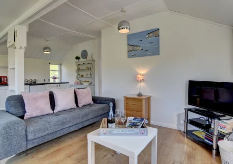 The living area at Moonraker, Croyde
