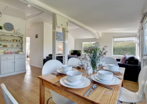 The dining area at Moonraker, Croyde
