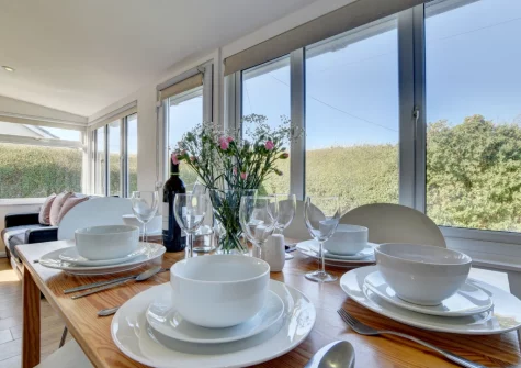 The dining area at Moonraker, Croyde