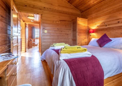 Bedroom #2 at Moorhen Lodge 18 at Clovelly Lakes, Higher Clovelly