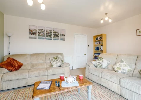 The living room at Moorings End, Brixham