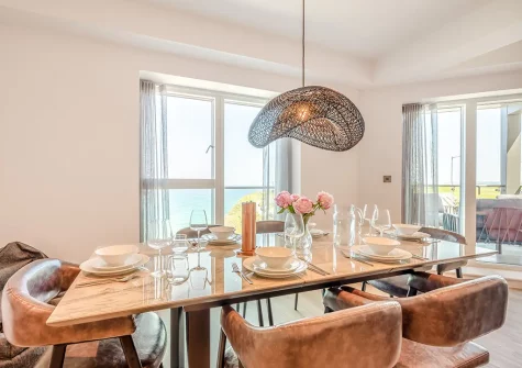 The dining area at Mordardha, Newquay