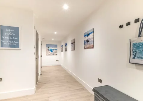 The entrance hallway at Mordardha, Newquay