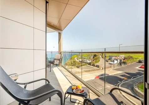 The balcony & outdoor sitting area at Mordardha, Newquay
