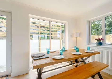 the dining area at Morethanporth, Newquay