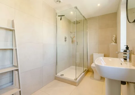 Bedroom #4 en-suite shower room at Morethanporth, Newquay
