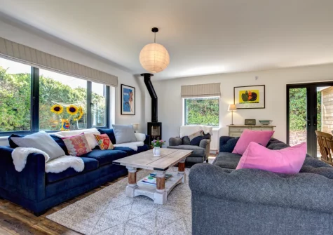 The living area at Morlanar, Trevone