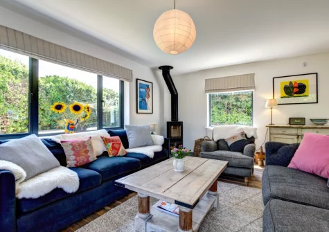 The living area at Morlanar, Trevone