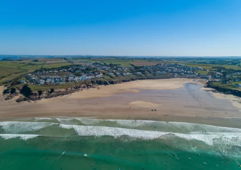 Trevone Beach offers a glorious sandy beach perfect for families and surfers alike, with dramatic cliffs framing this stunning Trevone coastal gem