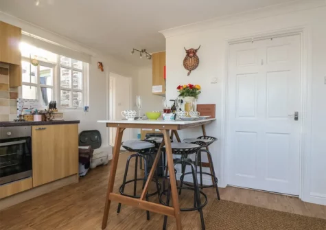 The kitchen & dining area at Morrane, Nantrisack Holiday Cottages, Cusveorth Coombe