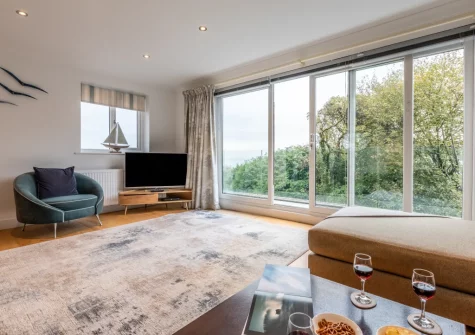 The living room at Morva, Carbis Bay