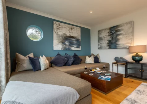 The living room at Morva, Carbis Bay