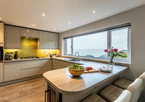 The kitchen at Morva, Carbis Bay