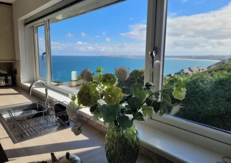 The kitchen at Morva, Carbis Bay