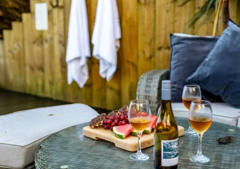 The decked patio & outdoor sitting area at Morva, Carbis Bay