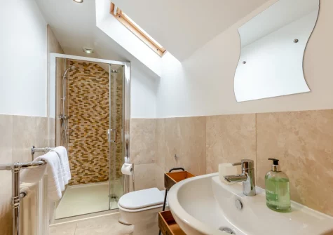 The shower room at Mount Rose, Woolacombe