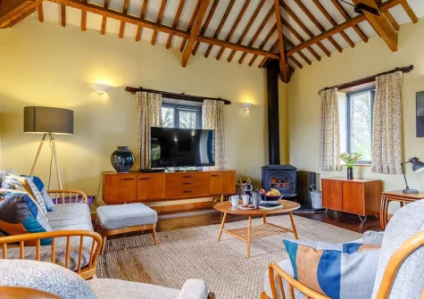 The living area at Mulberry, South Torfrey Farm, Golant