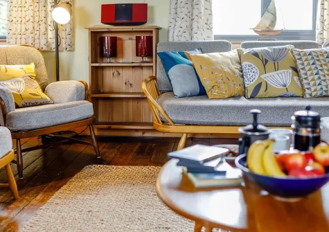 The living area at Mulberry, South Torfrey Farm, Golant
