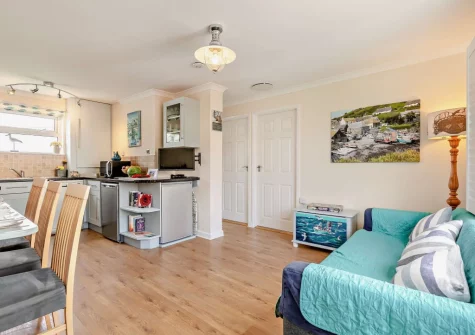The living area at Mullion Kingfisher, Mullion Cove