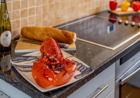 The kitchen at Mullion Kingfisher, Mullion Cove