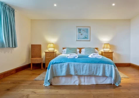 Bedroom #1 at Munnings Barn at Tregurnow Farm, Lamorna