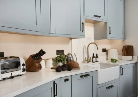 The kitchen at Myrtle Cottage, Mousehole