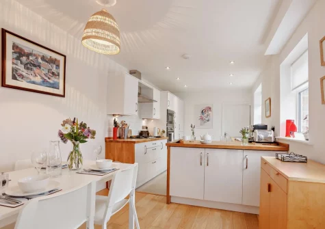 The kitchen & dining area at Mystique Cottage, Bideford