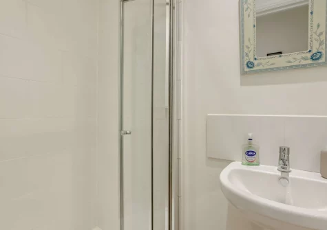 The shower room at Mystique Cottage, Bideford