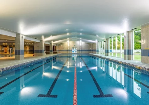 The shared indoor swimming pool at Nampara 17, St Mellion Estate, St Mellion