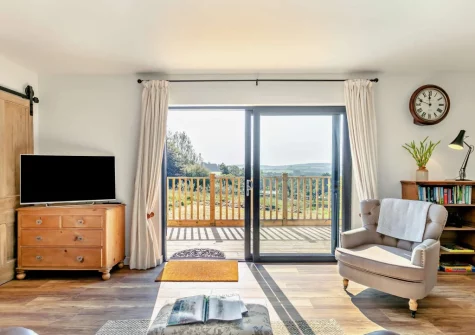 The living area at Nelson Lodge, Barnstaple