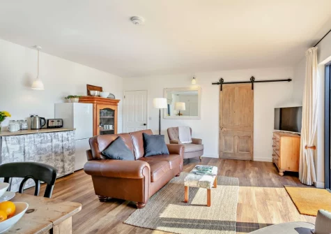 The living area at Nelson Lodge, Barnstaple