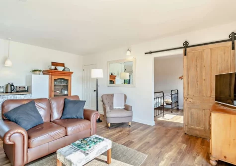 The living area at Nelson Lodge, Barnstaple